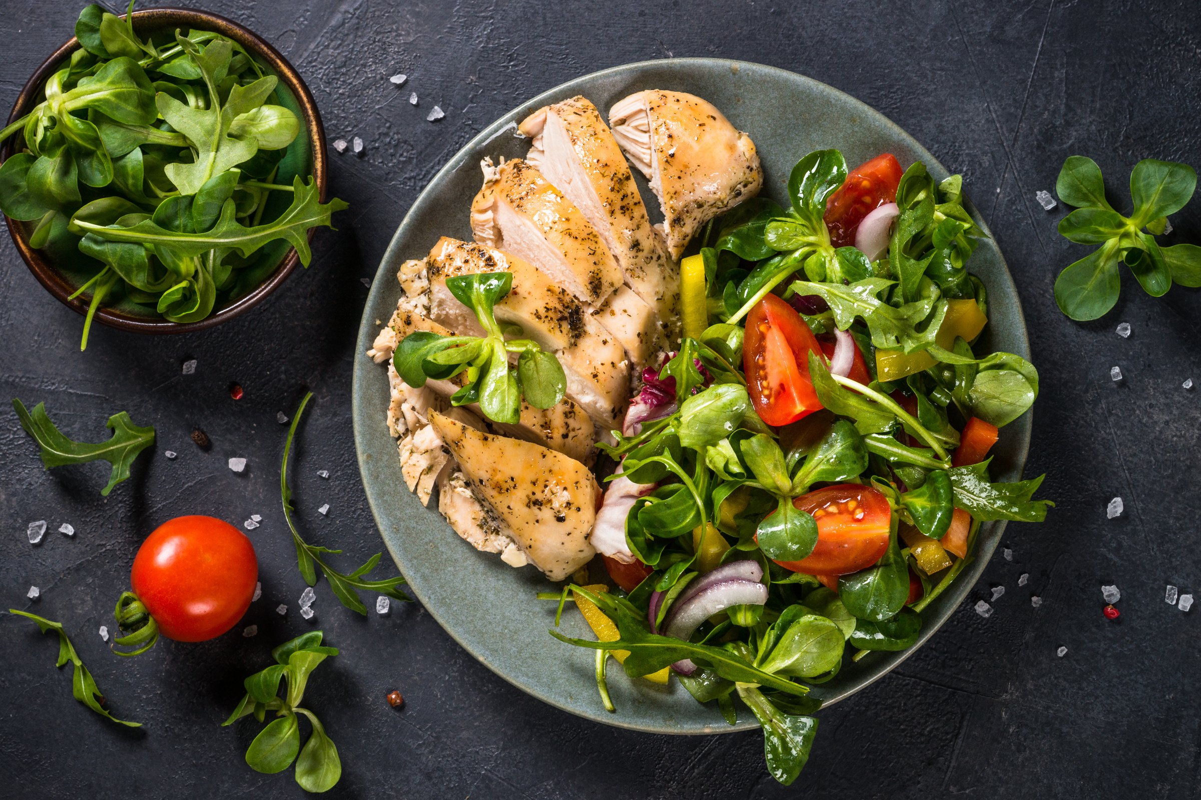 Healthy Chicken Dish with Salad