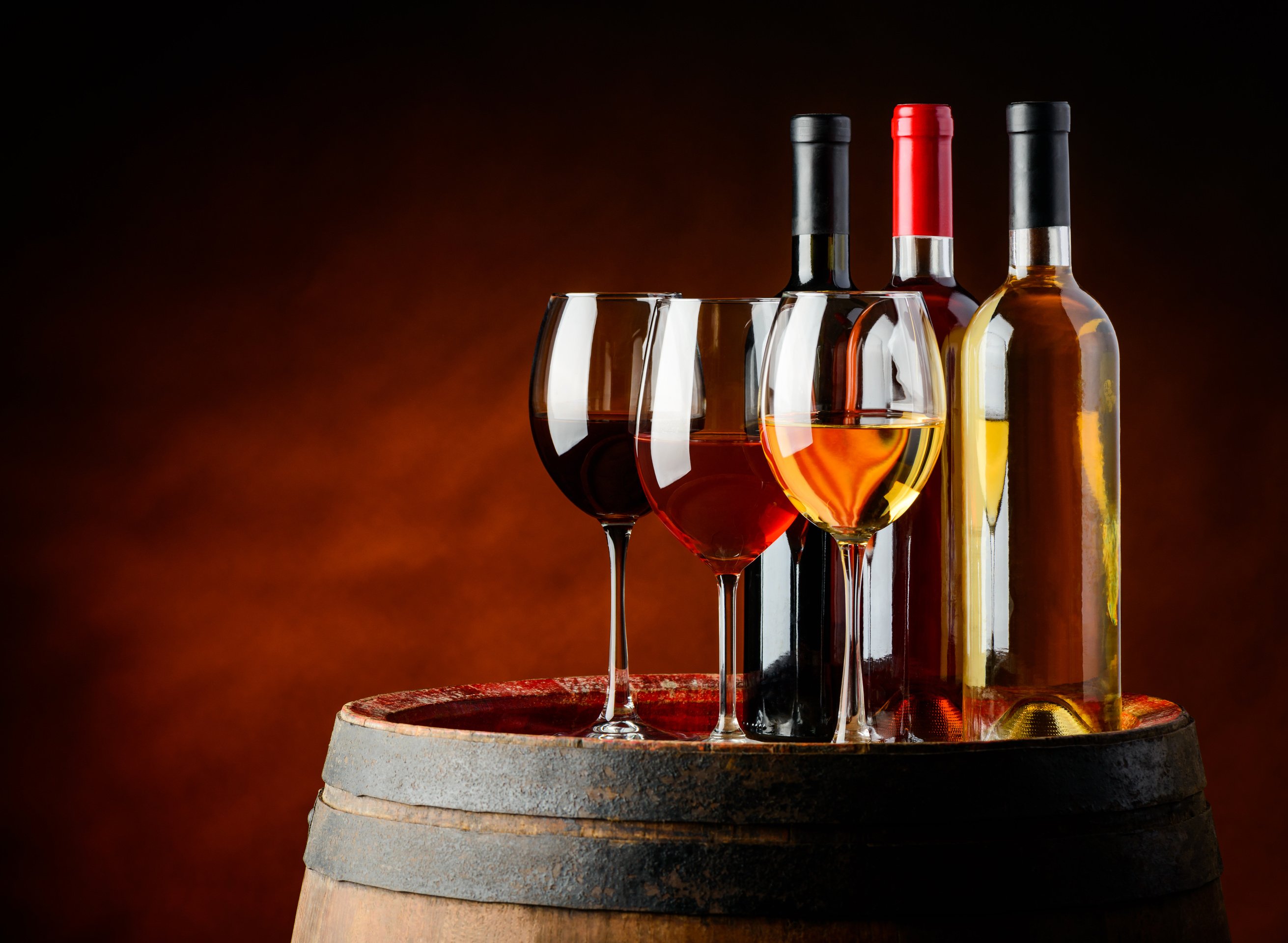 wine in wine cellar