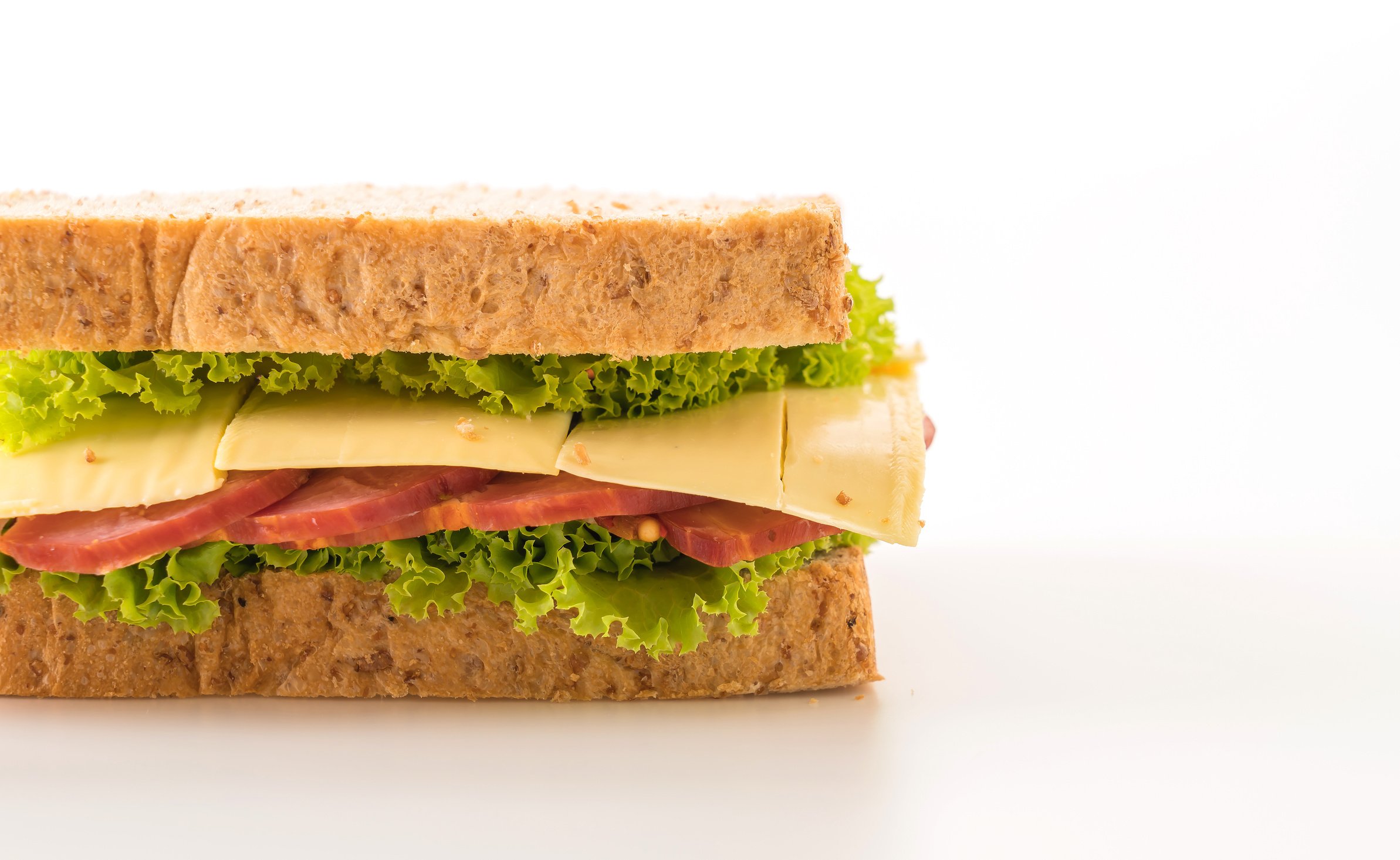 Sandwich with Ham, Cheese and Letture